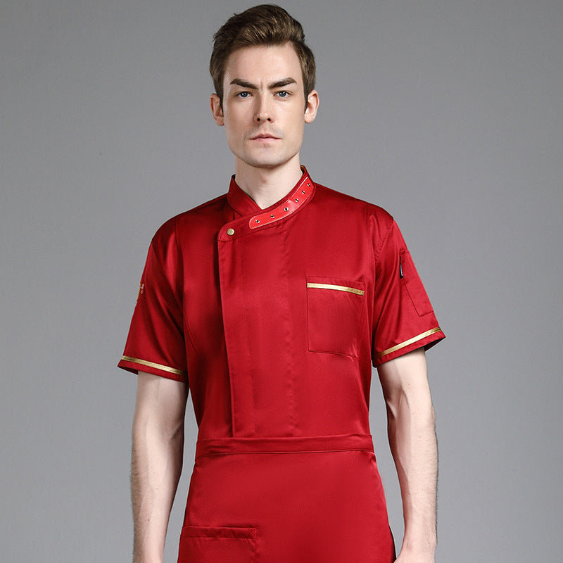 New Chef's Uniform Short Sleeve Men's Kitchen Clothes