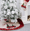 Linen Tree Skirt Car Christmas Tree 120CM Christmas Decoration Tree