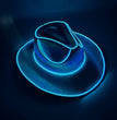 Halloween Carnival Party LED Wireless Fluorescent Colorful Cowboy Flashing Hat