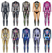 Skeleton 3D Digital Printing Women's Halloween Jumpsuit