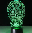 3D LED Color Night Light Changing Lamp Halloween Skull  Light Acrylic 3D Hologram Illusion Desk Lamp For Kids Gift Dropship