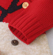 Boys and girls knitted cartoon deer romper Christmas sweater