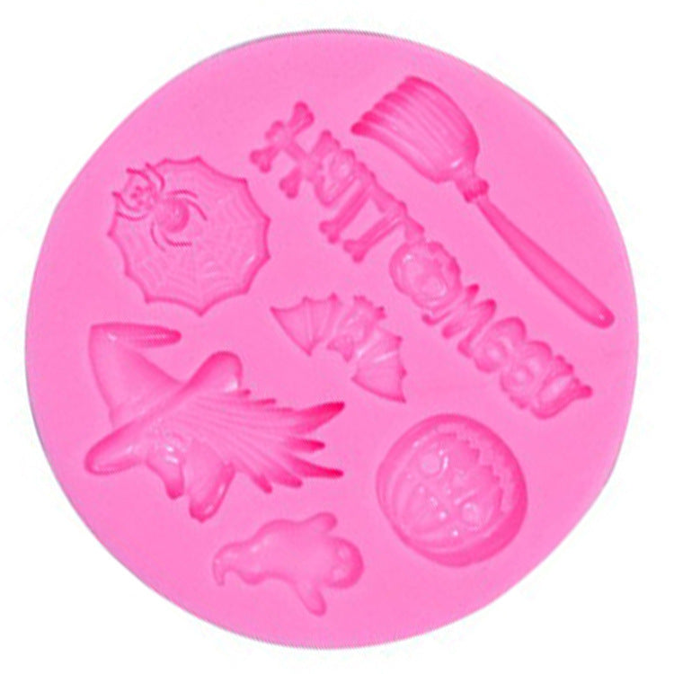 Halloween Spider Web Pumpkin Bat Cake Decoration Mold
