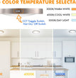 7.5 Inch 3 Color LED Mini Flush Mount Ceiling Light 3000K/4000K/5000K Adjustable,120V 12W 840LM Cri90+,Brushed Nickel