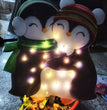 Christmas Scene Decoration With LED Lights Christmas Snowman Ornaments