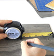 Tools Measuring Tape, 25 Foot Tape Measure with Retractable Blade, Fraction Markings, 1 Inch Nylon Blade, 8 Foot Standout, Lock Button and Belt Clip - Black - DT5002