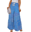 Floral Casual Pants Trousers Color Matching
