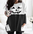 Halloween long-sleeved stitching top
