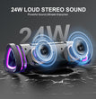 Vanzon V40 Bluetooth Speakers, Portable Wireless Speaker V5.0 with 24W Loud Stereo Sound, 24H Playtime, TWS & IPX7 Waterproof, Suitable for Travel, Home and Outdoors
