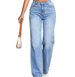 Casual High Waist Loose Denim Trousers