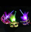 Glowing Fiber Optic Mask Halloween Masquerade Led Princess Feather Children