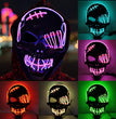 Halloween Scary One-Eyed Pirate Mask Cosplay Led Mask Adult Glowing Mask EL Wire Light Up For Halloween Festival Party Bar