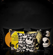 Linen Skull Halloween Pillow Cover