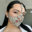 Fashion Exaggerated Halloween Rhinestone Crystal Masquerade Mask Party