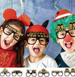 6pcs-12pcs Black Gold 3D Glasses 2024 Happy New Year Children Kids Party Photograph Decoration Props