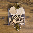 Christmas decorations wooden hollow pendant box
