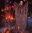 Halloween Hanging Ghost Pendant Dyed Blood Horror Skull Pendants For Halloween Party Patio Lawn Window House Decoration