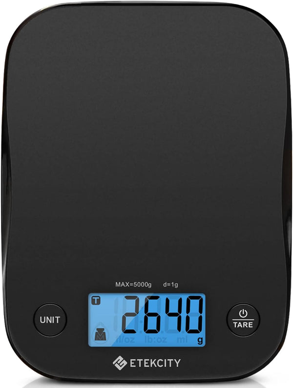 Digital Kitchen Scale, Grams & Oz, Black