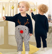 Boys and girls knitted cartoon deer romper Christmas sweater
