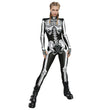 Halloween Skeleton 3D Digital Printing Shaping Jumpsuit