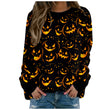 Halloween Ladies Print Long-sleeved Sweater