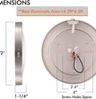 7.5 Inch 3 Color LED Mini Flush Mount Ceiling Light 3000K/4000K/5000K Adjustable,120V 12W 840LM Cri90+,Brushed Nickel