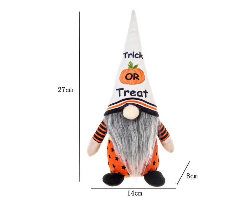 Halloween Faceless Doll Bat Pumpkin Standing Doll