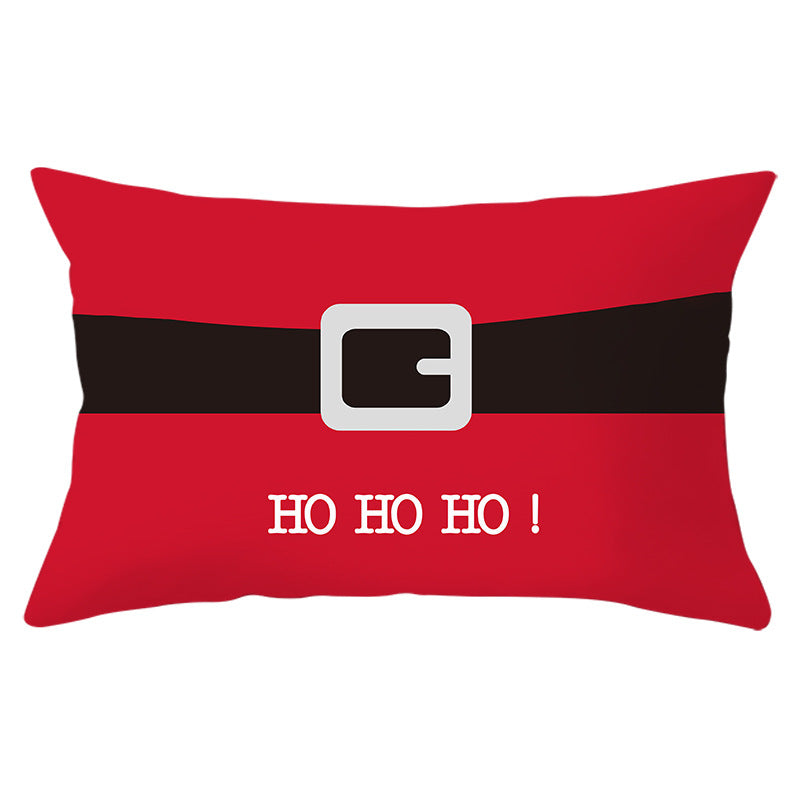 Christmas peach leather pillowcase