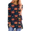Halloween Theme Printed Long-sleeved T-shirt Women
