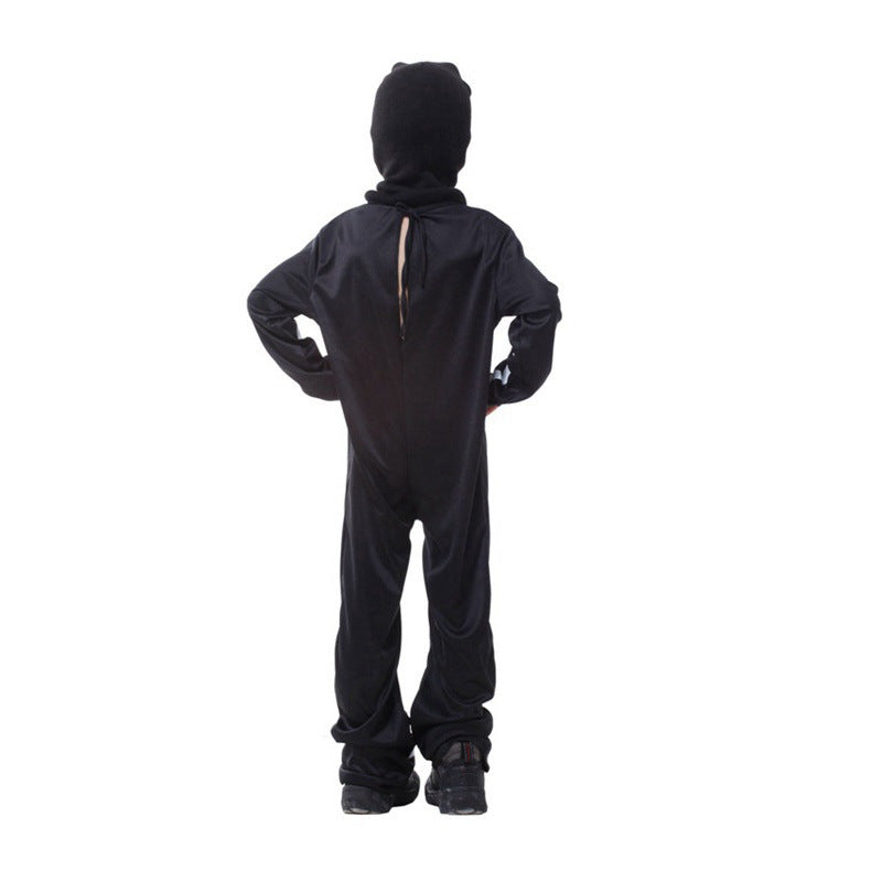 Halloween Carnival Party Children Boy Skull Makeup Ball Performance Costume