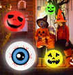 LED Halloween Light Luminous Ball Pumpkin Lamp Solar Charging Outdoor Waterproof Halloween Decorations Ornaments