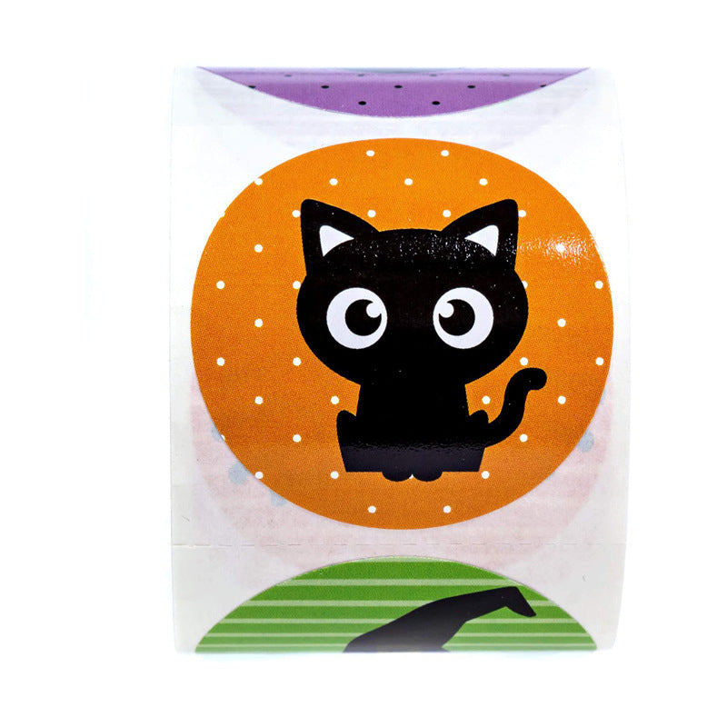 8 Kinds Of Cartoon Spider Bat Hat Halloween Stickers Tags