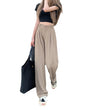 Straight High Waist Slimming Loose And Simple Casual Pants