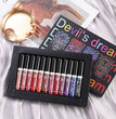 12Pcs Liquid Lipstick Set Halloween Makeup Diamond Symphony Lip Gloss Long Lasting Moisturizing Lip Glaze Glitter Cosmetic