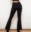 Shascullfites Melody Black Flared Lift Jeggings Button Up Flare Jeans Shaping Bum Lift Pants High Waist Jeans Women