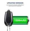 1500mAh Mini Power Emergency Pod Keychain Charger With Type-C Ultra-Compact Mini Battery Pack Fast Charging Backup Power Bank