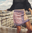 Women's High Waist Skirt With Lens Inlay