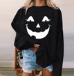 Halloween Women's Long Sleeve Casual Print Padded Sweatshirt