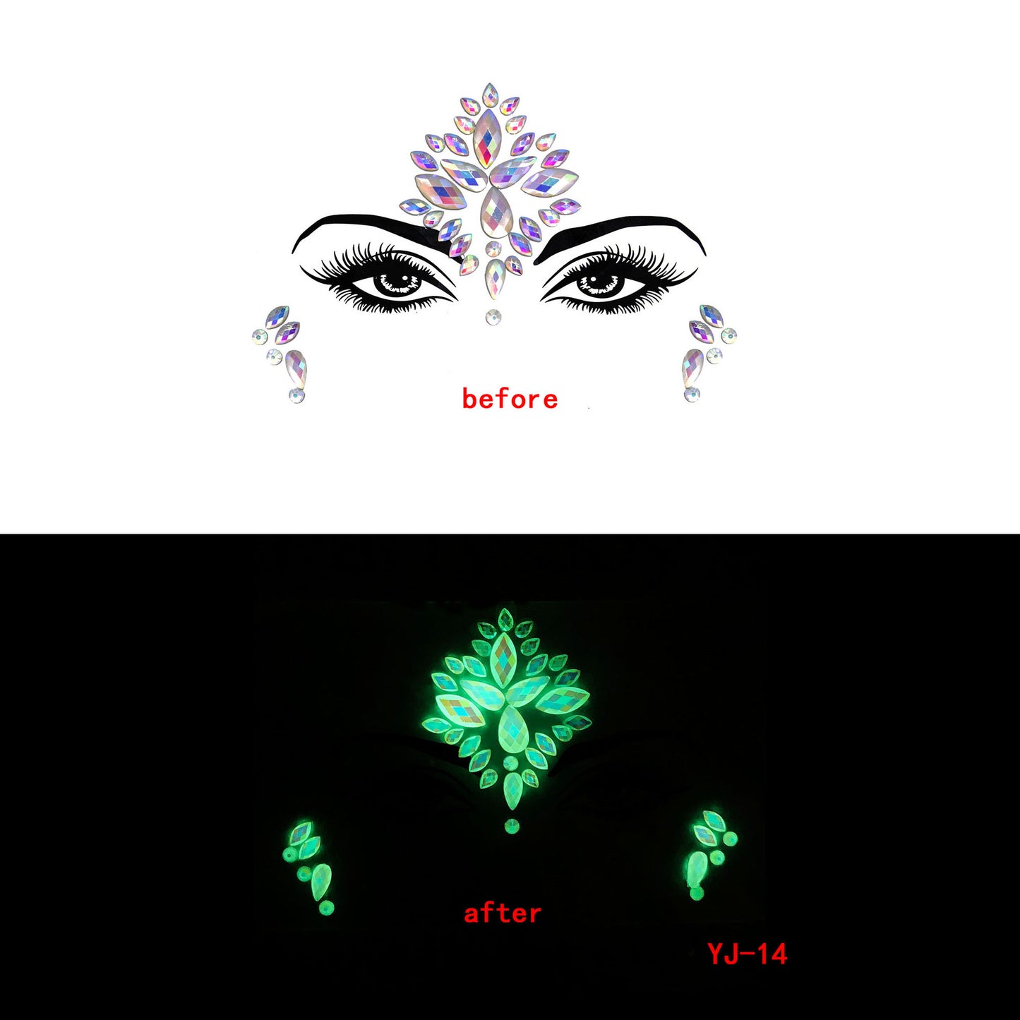 Halloween Ghost Face Crystal Diamond Sticker Diamond Luminous