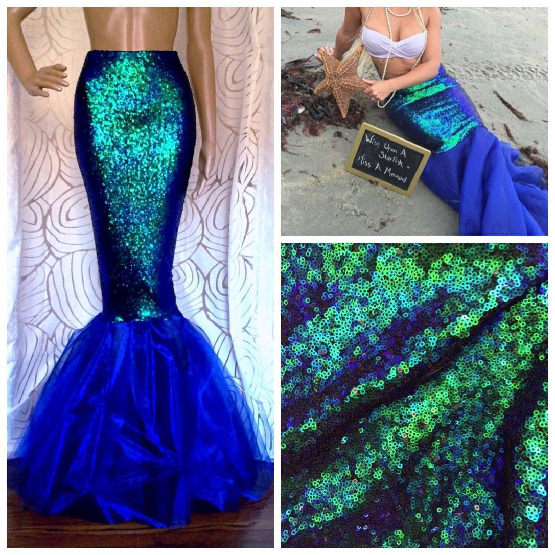 Halloween Cosplay Costumes Mermaid Half Body Fishtail