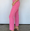 Frayed Hem Bell-bottom Trousers Casual High Waist Jeans
