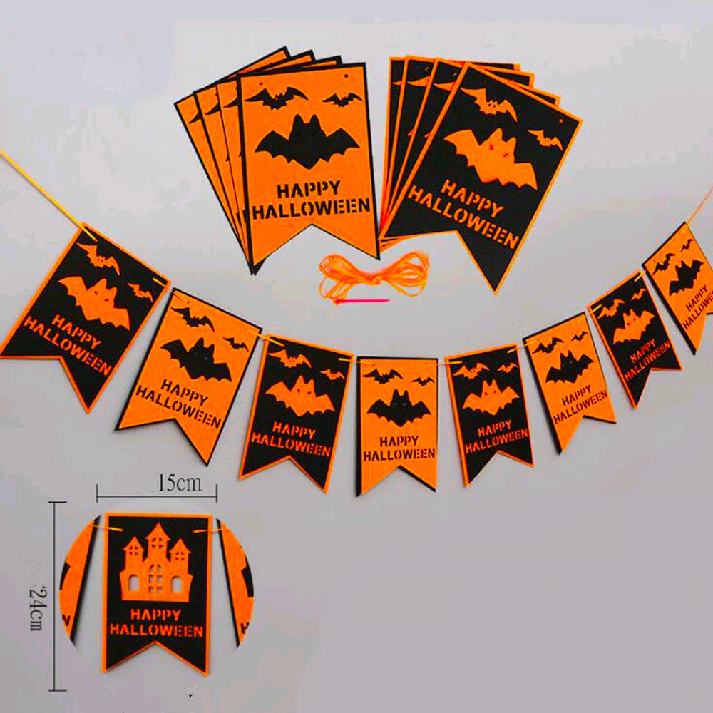 Halloween Double-layer Felt Cloth Holiday Party Shopping Mall Store Window Ornaments