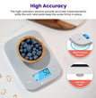 Food Kitchen Scale, Digital Weight Grams and Oz for Cooking, Baking, Meal Prep, and Diet, Medium, Gray