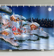Christmas shower curtain