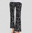 European And American Hot Digital Printing Cartoon Cat Pattern Bell-bottoms Wide Leg Pants For Women