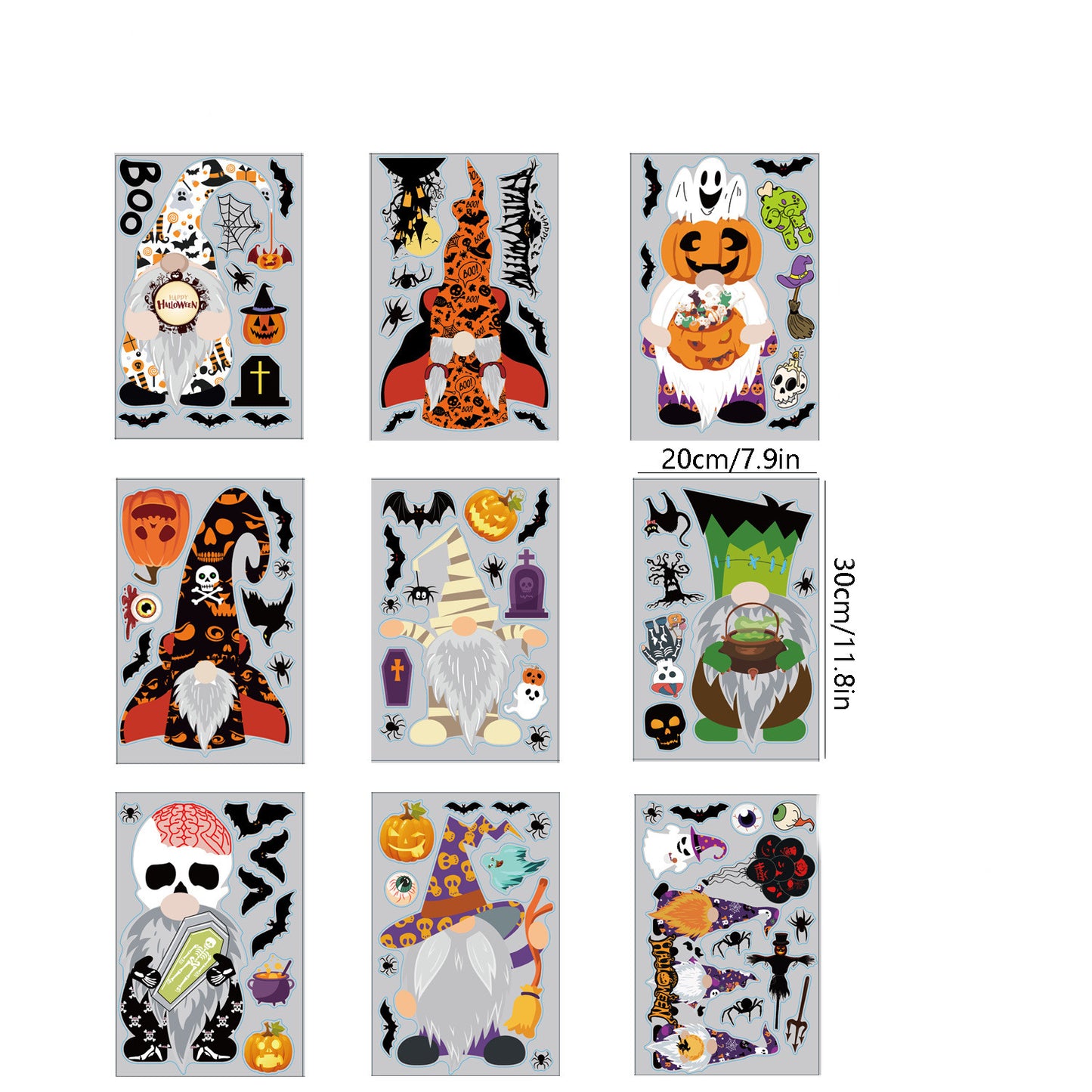Home Fashion Printing Halloween Static Window Sticker