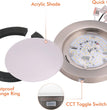 7.5 Inch 3 Color LED Mini Flush Mount Ceiling Light 3000K/4000K/5000K Adjustable,120V 12W 840LM Cri90+,Brushed Nickel