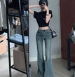 American-style Retro Skinny Jeans Women's High Waist Slimming