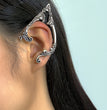 Punk Fairy Ear Cuff Earring Dark Elf Ear Clip No Piercing Earrings For Women Gothic Jewelry Silver Color Halloween Earcuff Party