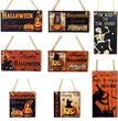 Wooden Halloween Ghost Festival Carnival Night Decoration Gift Hanging Board